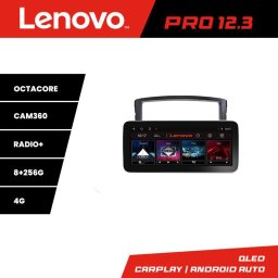 Navigatie Android Mitsubishi Pajero 2006-2018 Lenovo PRO 12.3 inch QLED 8+256GB 4G