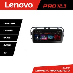 Navigatie Lenovo PRO 12.3 QLED VW Tiguan si Golf Plus 2012-2016 8+256GB