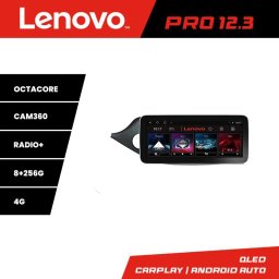 Navigatie Android Lenovo PRO 12.3 inch QLED pentru Kia Ceed 2012-2018, 8+256GB, 4G