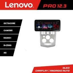 Navigatie Dacia Logan 1 2003-2010 Lenovo PRO 12.3 QLED 8+256GB 4G GPS