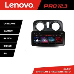 Navigatie Dacia Sandero Logan 2012-2020 Lenovo PRO 12.3 QLED 8+256GB 4G
