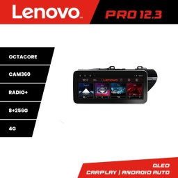 Navigatie Toyota Hilux 2016+ Lenovo PRO 12.3 inch QLED 8GB RAM 256GB 4G