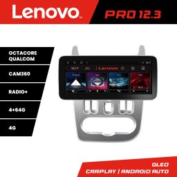 Navigatie Lenovo PRO 12.3 QLED 4G pentru Dacia Duster 2010-2012