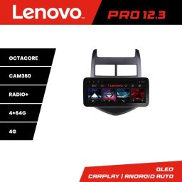 Navigatie Android Chevrolet Aveo 2010-2013 Lenovo PRO 12.3 QLED 4G 4+64GB
