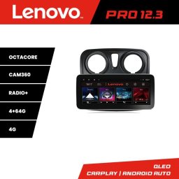 Navigatie Dacia Sandero Logan 2012-2020 Lenovo PRO 12.3 QLED 4G 4+64GB