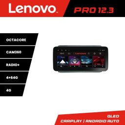 Navigatie auto VW PQB Lenovo PRO 12.3 inch QLED, 4GB RAM, 64GB, 4G