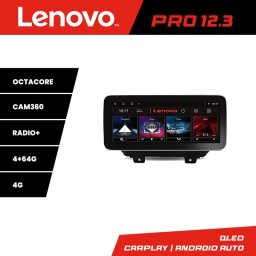 Navigatie Jeep Wrangler 2018+ Lenovo PRO 12.3 QLED 4G GPS 4GB+64GB