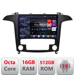 Navigatie Android Ford S-Max 2008-2012 Edotec QLED 2K 16GB RAM 512GB
