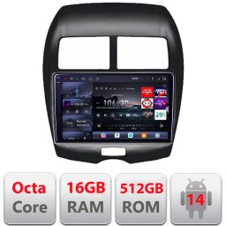 Navigatie Android Mitsubishi ASX 2010-2017 Edotec QLED 2K 16GB+512GB
