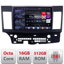 Navigatie Android Mitsubishi Lancer 2007-2016 Edotec QLED 2K 16GB+512GB
