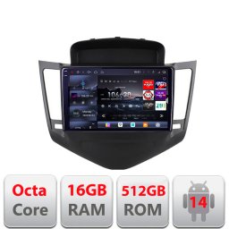 Navigatie Android Chevrolet Cruze 2008-2015 QLED 2K 16GB+512GB