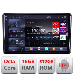 Navigatie Android Audi A4 B6 B7 2001-2007 QLED 2K 16GB RAM 512GB