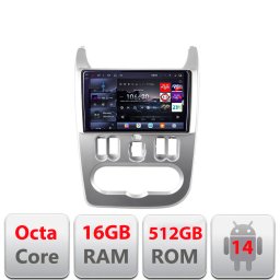 Navigatie Dacia Duster 2010-2012 Edotec QLED 2K, 16GB RAM, 512GB