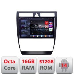 Navigatie Audi A6 C5 1999-2004 Edotec QLED 2K 16GB RAM 512GB Android