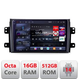 Navigatie Android Suzuki SX4 2006-2013 Edotec QLED 2K, 16GB RAM, 512GB