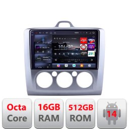 Navigatie Android Ford Focus 2 2005-2010 QLED 2K 16GB+512GB