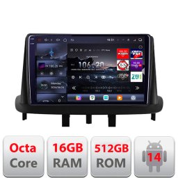Navigatie Renault Megane 3 / Fluence 2010-2016 QLED 2K 16GB+512GB Android
