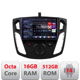 Navigatie Android Ford Focus 3 2011-2018 Edotec QLED 2K 16GB+512GB