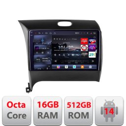 Navigatie Android Kia Cerato 2013-2017 Edotec QLED 2K 16+512GB