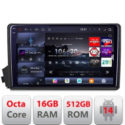 Navigatie Android Ssangyong Kyron Actyon 2005-2014 QLED 2K 16GB RAM 512GB