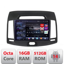 Navigatie Hyundai Elantra 2007-2011 Edotec QLED 2K, 16GB RAM, 512GB