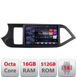 Navigatie Android Kia Picanto 2011-2015 Edotec QLED 2K 16GB RAM 512GB