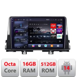 Navigatie Android Kia Picanto 2016+ Edotec QLED 2K, 16GB RAM, 512GB