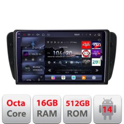 Navigatie Android Seat Ibiza 2008-2014 Edotec QLED 2K 16GB RAM 512GB