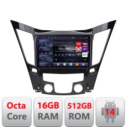 Navigatie Android Hyundai Sonata 2011-2015 QLED 2K 16GB RAM 512GB 360