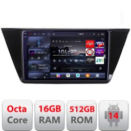 Navigatie Android Volkswagen Touran 2016+ Edotec QLED 2K 16GB RAM 512GB