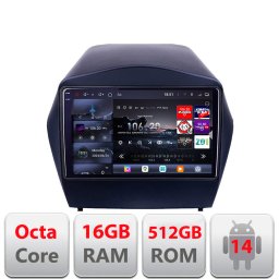 Navigatie Hyundai IX35 2011+ Edotec QLED 2K, 16GB RAM, 512GB, 360