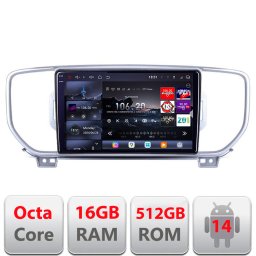 Navigatie Android Kia Sportage 2016-2018 Edotec QLED 2K 16GB+512GB 360