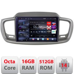 Navigatie Android Kia Sorento 2015-2018 Edotec QLED 2K 16GB+512GB