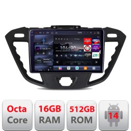 Navigatie Android Ford Transit 2012-2023 Edotec QLED 2K 16GB RAM 512GB