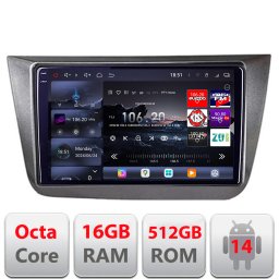 Navigatie Android Seat Altea 2005-2014 QLED 2K GPS 16GB RAM 512GB