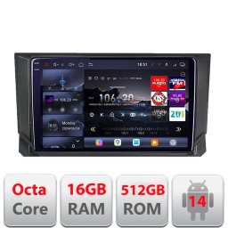 Navigatie Android Seat Arona 2017+ QLED 2K, 16GB RAM, 512GB, 8 Core