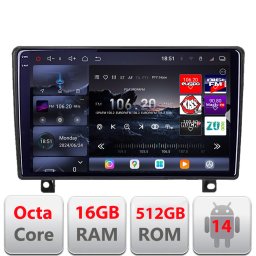 Navigatie Android Opel Astra H cu ecran QLED 2K, 16GB RAM, 512GB