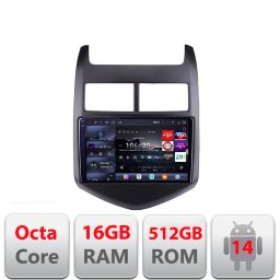 Navigatie Android Chevrolet Aveo 2010-2013 QLED 2K 16GB+512GB 360