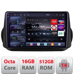 Navigatie Android Peugeot Bipper, Citroen Nemo, Fiat Qubo 2008-2017 2K