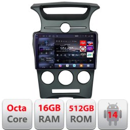 Navigatie Android Kia Carens 2006-2012 cu QLED 2K, 16GB RAM si 512GB