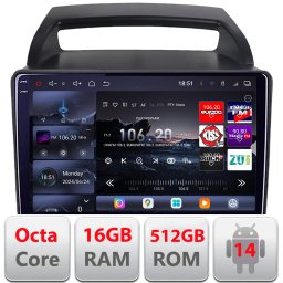 Navigatie Android Kia Carnival 2006-2014 QLED 2K GPS 16GB RAM 512GB
