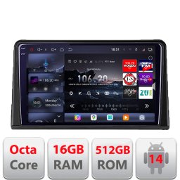 Navigatie Android Renault Express 2020+ QLED 2K, 16GB RAM, 512GB