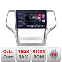 Navigatie Android Jeep Grand Cherokee 2011-2013 QLED 2K 16GB RAM 512GB