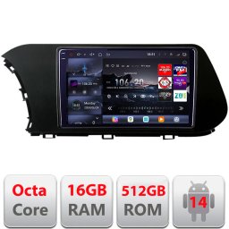 Navigatie Android Hyundai i20 2020+ Edotec QLED 2K, 16GB RAM, 512GB