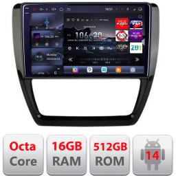 Navigatie Android VW Jetta 2011-2018 Edotec QLED 2K 16GB RAM 512GB