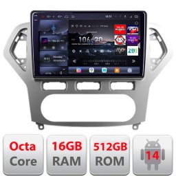 Navigatie Android Ford Mondeo 2006-2010 QLED 2K, 16GB RAM, 512GB