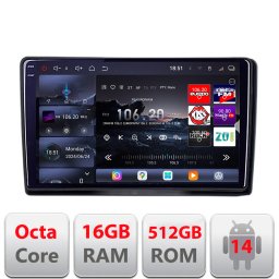 Navigatie Android Nissan Navara 2006-2014 QLED 2K 16GB+512GB 360