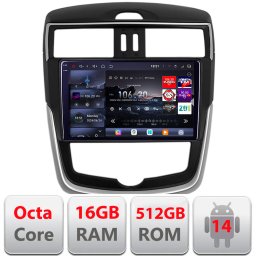 Navigatie Android Nissan Pulsar 2014-2018 QLED 2K, 16GB RAM, 512GB
