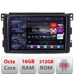 Navigatie Android Smart 2005-2010 Edotec QLED 2K 16GB+512GB