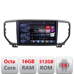 Navigatie Android Kia Sportage facelift 2019+ QLED 2K, 16GB RAM, 512GB